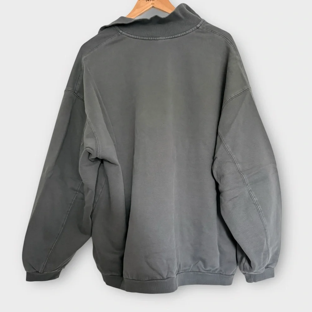 SKIMS Boyfriend Fleece Slouchy Half Zip Pullover – Slate Blue (NWT) - Picture 6 of 10